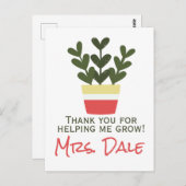 Danke, dass du mir beim Wachsen geholfen hast | Le Postkarte (Vorne/Hinten)