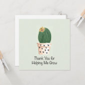 Danke, dass du mir beim Wachsen geholfen hast, Leh Karte (Vorderseite/Rückseite Beispiel)