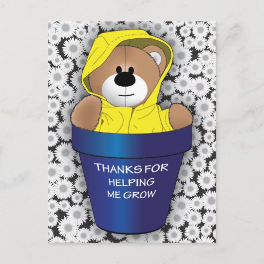 Danke, dass du mir beim Wachsen geholfen hast Postkarte (Vorderseite)