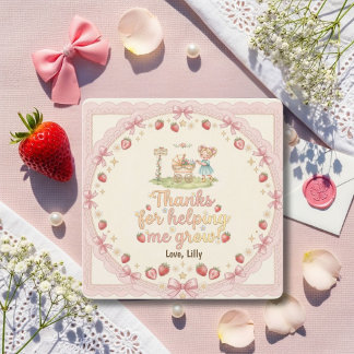 Danke, dass du mir geholfen hast, Blonde Strawberr Dankeskarte