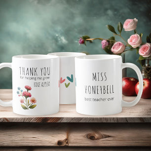Danke, dass du mir geholfen hast, Blumen zu züchte Kaffeetasse