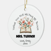 Danke, dass du mir geholfen hast, dem Lehrer eine  Keramik Ornament (Links)