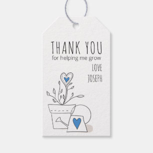 Danke, dass du mir geholfen hast, die blaue Topfpf Geschenkanhänger