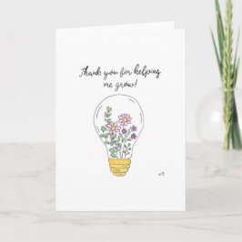 Danke, dass du mir geholfen hast, die Glühbirne-Ka Dankeskarte