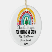 Danke, dass du mir geholfen hast, die Lehrerin zu  Keramik Ornament (Rechts)