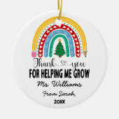 Danke, dass du mir geholfen hast, die Lehrerin zu  Keramik Ornament (Vorne)