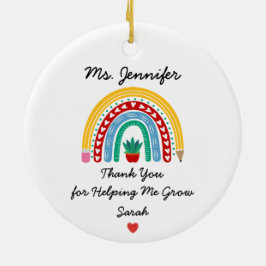 Danke, dass du mir geholfen hast, die Lehrerin zu Keramik Ornament