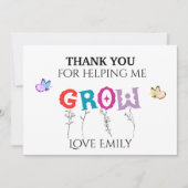 Danke, dass du mir geholfen hast, die Lehrerwertsc Dankeskarte (Vorderseite)