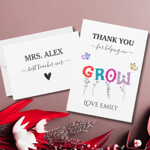 Danke, dass du mir geholfen hast, die Lehrerwertsc Dankeskarte