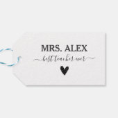 Danke, dass du mir geholfen hast, die Lehrerwertsc Geschenkanhänger (Rückseite Horizontal)