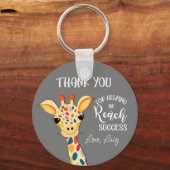 Danke, dass du mir geholfen hast, Erfolgsgiraffe z Schlüsselanhänger (Vorderseite)