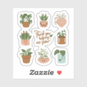 Danke, dass du mir geholfen hast, Pflanze Sprichwo Aufkleber (Blatt)