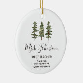 Danke, dass du mir geholfen hast, Pine Tree zu unt Keramik Ornament (Rechts)