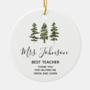 Danke, dass du mir geholfen hast, Pine Tree zu unt Keramik Ornament