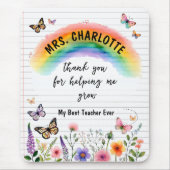 Danke, dass du mir geholfen hast, Regenbogen-Lehre Mousepad (Vorne)