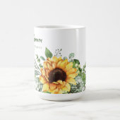 Danke, dass du mir geholfen hast, Sonnenblumen-Tas Kaffeetasse (Mittel)