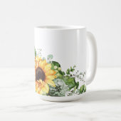 Danke, dass du mir geholfen hast, Sonnenblumen-Tas Kaffeetasse (VorderseiteRechts)
