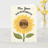 Danke, dass du mir geholfen hast, TEACHER CARD zu Karte (Gelbe Blume)