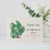 Danke, dass du mir geholfen hast, Wasserfarben-Pfl Dankeskarte (Stehend Vorderseite)