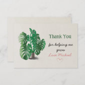 Danke, dass du mir geholfen hast, Wasserfarben-Pfl Dankeskarte (Vorne/Hinten)