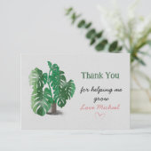 Danke, dass du mir geholfen hast, Wasserfarben-Pfl Dankeskarte (Stehend Vorderseite)