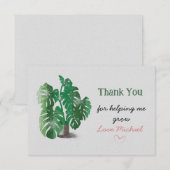 Danke, dass du mir geholfen hast, Wasserfarben-Pfl Dankeskarte (Vorne/Hinten)