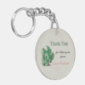 Danke, dass du mir geholfen hast, Wasserfarben-Pfl Schlüsselanhänger (Vorderseite links)