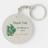 Danke, dass du mir geholfen hast, Wasserfarben-Pfl Schlüsselanhänger (Rückseite)