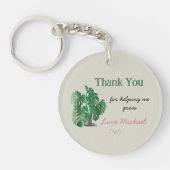 Danke, dass du mir geholfen hast, Wasserfarben-Pfl Schlüsselanhänger (Vorderseite)