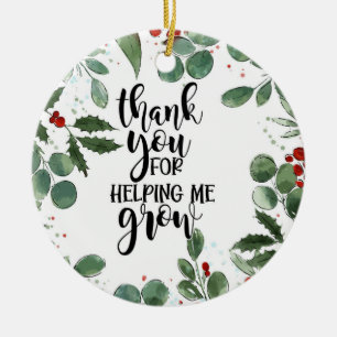 Danke, dass du mir geholfen Weihnachtsmann Car Keramik Ornament