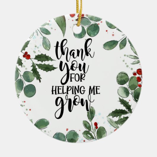 Danke, dass du mir geholfen Weihnachtsmann Car Keramik Ornament (Vorne)