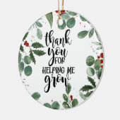 Danke, dass du mir geholfen Weihnachtsmann Car Keramik Ornament (Links)