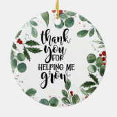 Danke, dass du mir geholfen Weihnachtsmann Car Keramik Ornament (Hinten)