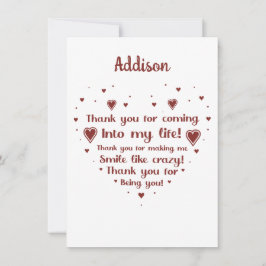 Danke, dass du mir Lächelkarte gemacht hast Einladung