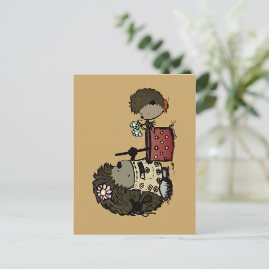 Danke, dass du mir Mama gefüttert hast Postkarte (Stehend Vorderseite)