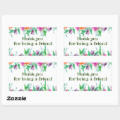 Danke, dass du mit Blumenfreunden befreundet bist  Rechteckiger Aufkleber (Blatt)