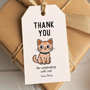 Danke, dass du mit kleiner Katze gefeiert hast Geschenkanhänger