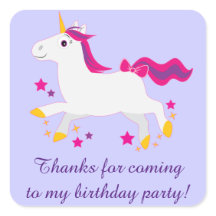 Danke, dass du mit Unicorn zur Geburtstagsparty ge