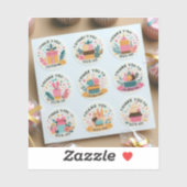 "Danke, dass du mit uns gefeiert hast! Aufkleber (Blatt)