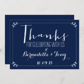 Danke, dass du mit uns gefeiert hast! Hochzeit Dan Einladung (Vorne/Hinten)