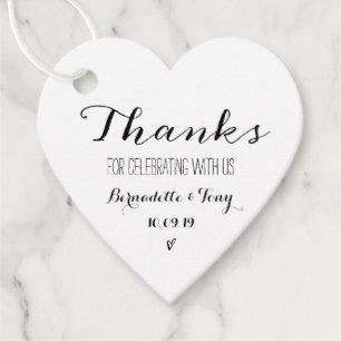 Danke, dass du mit uns gefeiert hast! Hochzeit Dan Geschenkanhänger