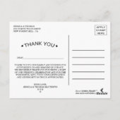 Danke, dass du mit uns gefeiert hast! Hochzeit Dan Postkarte (Rückseite)