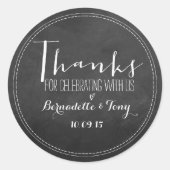 Danke, dass du mit uns gefeiert hast! Hochzeit Dan Runder Aufkleber (Vorderseite)