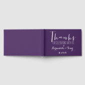 Danke, dass du mit uns gefeiert hast! Lila Hochzei Gästebuch (Voll)