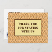 Danke, dass du mit uns Light Brown Pattern Bleibe  Postkarte (Vorne/Hinten)
