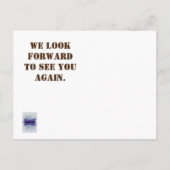 Danke, dass du mit uns Light Brown Pattern Bleibe Postkarte (Rückseite)