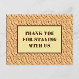 Danke, dass du mit uns Light Brown Pattern Bleibe  Postkarte