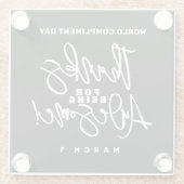 Danke, dass du Phantastisch bist! Weltfeiertag Glasuntersetzer (Rückseite)