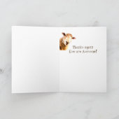 Danke, dass du Phantastisch Funny Jones Sheep bist Karte (Innenseite)