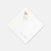 Danke, dass du Pinkish Liebe Heart Wedding Serviette (Ecke)